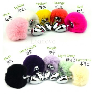  Large Bunny Tail Butt Plug Rabbit Tail Anal Plug 